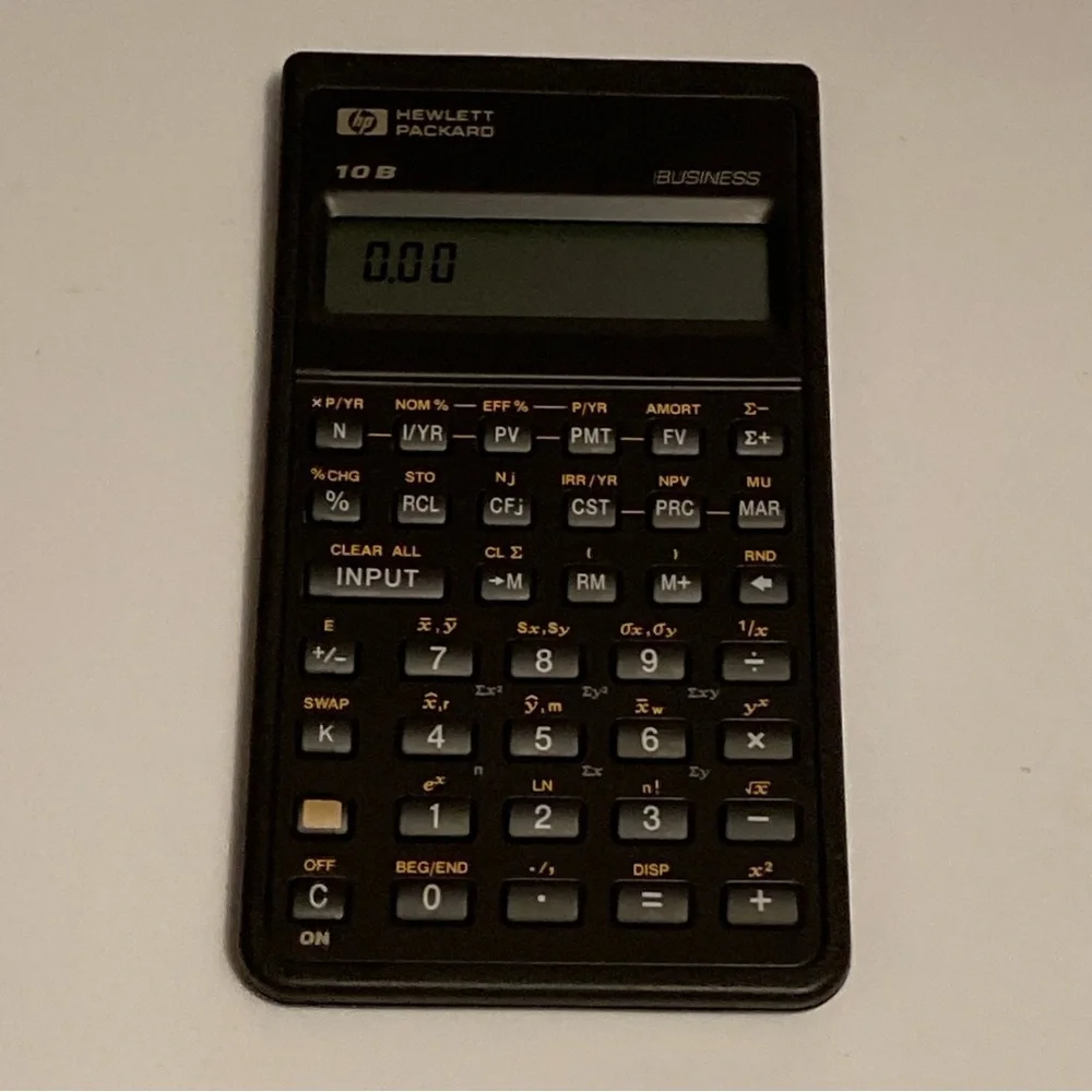 Vintage Hewlett Packard HP 10B Business Financial Calculator